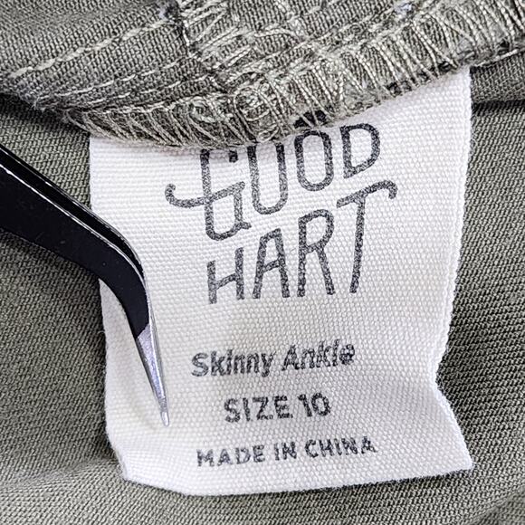 Matilda Jane Good Hart Pants Womens 10 Green Camo Denham Skinny Ankle Stretch - Picture 7 of 13